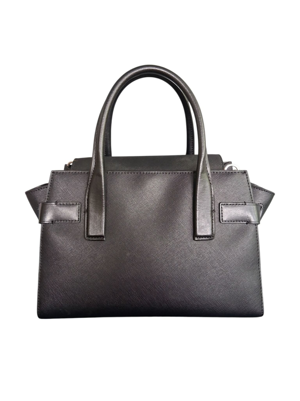 Michael Kors Carmen Medium Belted Satchel Black - Picture 2 of 9